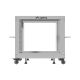3. Otwarty Rack 19" 9U 600x600-1100 regulowany szary Lanberg