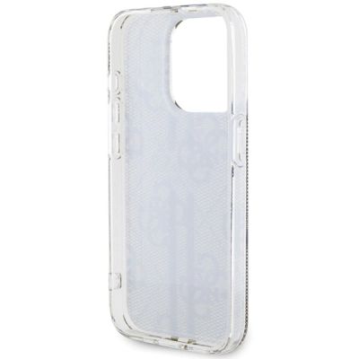 7. Etui Guess IML 4G Gold Stripe na iPhone 15 Pro - brązowe