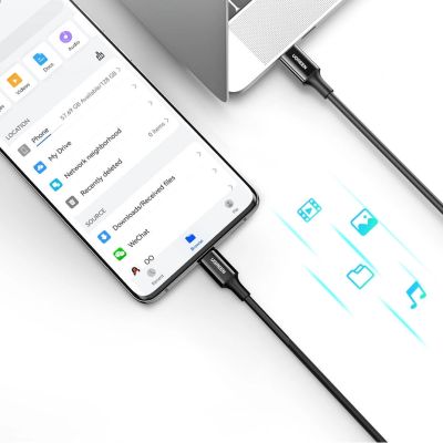 11. Ugreen kabel przewód USB Typ C (męski) na Typ C (męski) 1 m biały (US300)