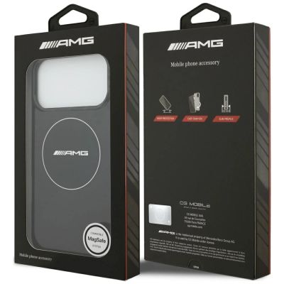 8. Etui AMG Double Layer Transparent Smocked MagSafe do iPhone 17 Pro Max - czarne