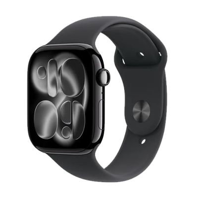 3. Zegarek Apple Watch Series 11 (2025) GPS 46mm Jet Black Aluminiowa koperta ze sportowym paskiem M/L