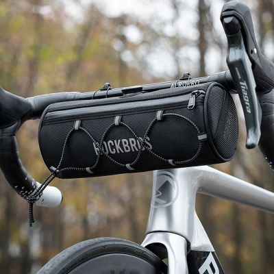 4. Torba rowerowa Rockbros TL002 ROAD TO SKY 1,5 l na kierownicę wodoodporna - czarna