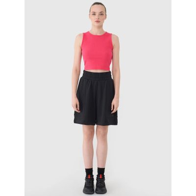 4. Crop top dzianinowy damski 4F 4FRSS25TSLEF234-54S