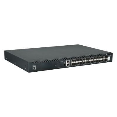 3. Przełącznik LevelOne 24x10GSFP+/2x 100GQSFP TOR zarządzany L3 1Gbps