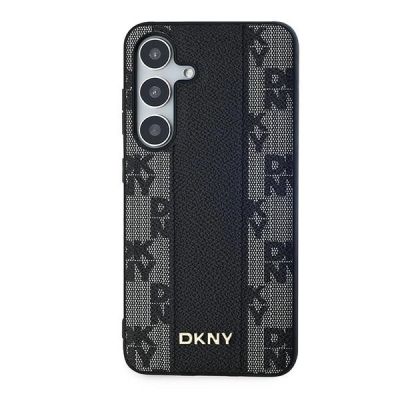 3. Etui DKNY Leather Checkered Mono Pattern MagSafe na Samsung Galaxy S24+ - czarne