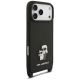 5. Etui Karl Lagerfeld Saffiano Karl&Choupette Metal Pin CBDY Strap na iPhone 18 Pro / 17 Pro - czarne