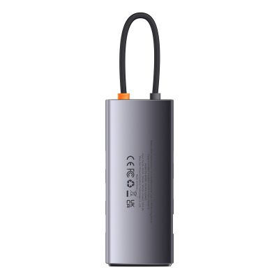 11. Baseus Metal Gleam Series stacja dokująca HUB 7 w 1 USB Typ C - 1 x HDMI / 1 x VGA / 3 x USB 3.2 Gen. 1 / 1 x Power Delivery / 1 x RJ-45 Ethernet szary (WKWG040013)