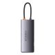 11. Baseus Metal Gleam Series stacja dokująca HUB 7 w 1 USB Typ C - 1 x HDMI / 1 x VGA / 3 x USB 3.2 Gen. 1 / 1 x Power Delivery / 1 x RJ-45 Ethernet szary (WKWG040013)