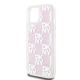 6. Etui DKNY Liquid Glitter Multilogo na iPhone 15 / 14 / 13 - różowe