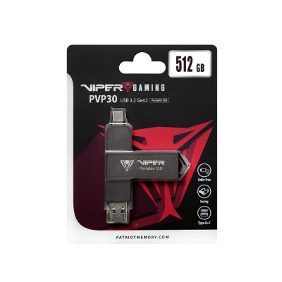 5. Dysk SSD Patriot PVP30 512GB 1000MB/s USB Duo A+C 3.2 Gen2 Alu