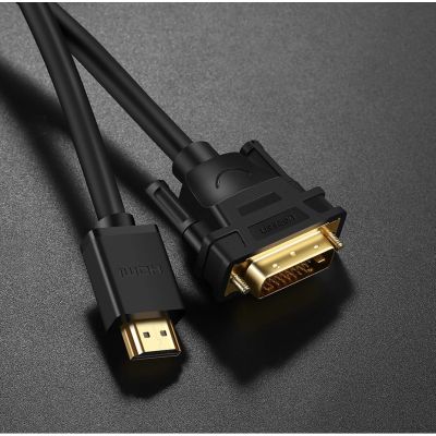 10. Ugreen kabel przewód HDMI - DVI 4K 60Hz 30AWG 1m czarny (30116)