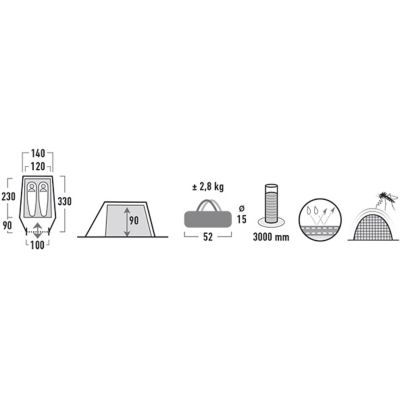 14. Namiot High Peak Kite 2 10188