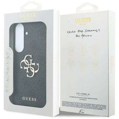 7. Etui Guess Embossed 4G Ring Classic Logo MagSafe na Samsung Galaxy S26 FE - czarne