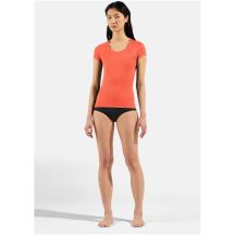 Koszulka z krótkim rękawem damska ODLO Active F-Dryight Eco BL Top Crew Neck S/S pomarańczowa