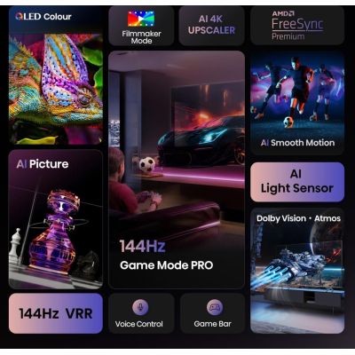 19. Hisense E7Q PRO 43E7Q PRO 109,2 cm (43") 4K Ultra HD Smart TV Wi-Fi Czarny