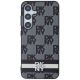4. Etui DKNY Leather Checkered Mono Pattern & Printed Stripes na Samsung Galaxy S24+ - czarne