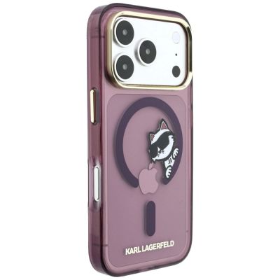 4. Etui Karl Lagerfeld Peekaboo Logo MagSafe na iPhone 18 Pro Max / 17 Pro Max - burgundowe