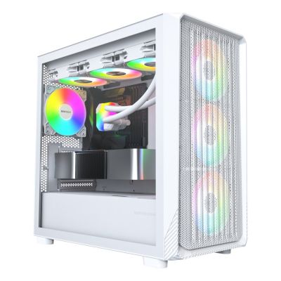 2. Montech X5M (W) zabezpieczenia & uchwyty komputerów Micro Tower Biały