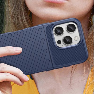 4. Etui Thunder Case na iPhone 16e / 17e silikonowy pancerny pokrowiec - niebieskie