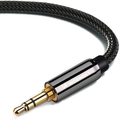 2. Wozinsky kabel AUX kątowy (męski-męski) kabel mini jack 2 m czarny