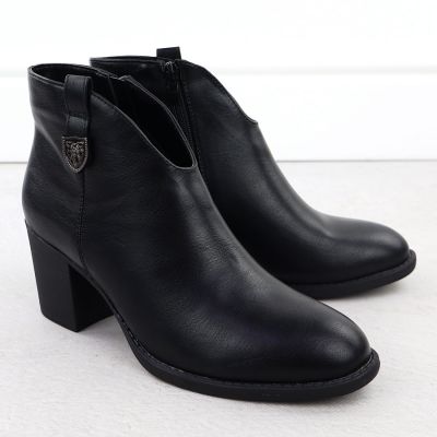 3. Botki damskie na słupku czarne Jezzi ASA250-11