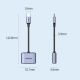 19. Ugreen adapter audio przejściówka USB Typ C (męski) - USB Typ C PD QC (żeński) + mini jack 3,5mm (żeński) szary (CM231)