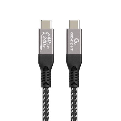 GEMBIRD KABEL DO ŁADOWANIA I TRANSMISJI DANYCH PREMIUM USB 4 TYPE-C 40 GB/S, 240 W, 0.3 M