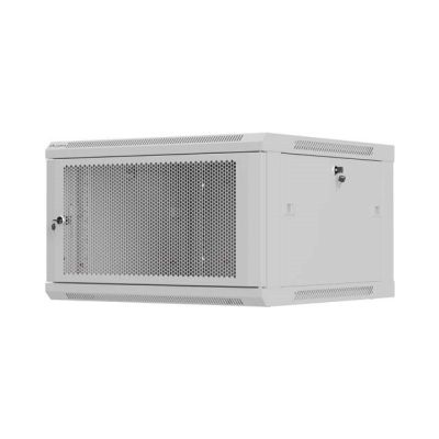 3. LANBERG SZAFA INSTALACYJNA RACK WISZĄCA 19" 6U 600X600 SZARA DRZWI PERFOROWANE (FLAT PACK)