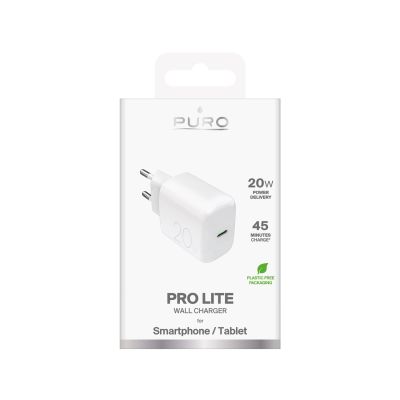 2. Ładowarka sieciowa Puro PROLITE 20W USB-C - biała