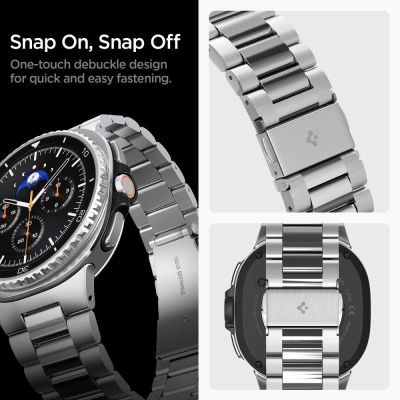 11. Pasek Spigen Modern Fit Band na Samsung Galaxy Watch 40 / 44 / 46 mm - srebrny