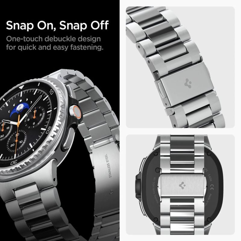 11. Pasek Spigen Modern Fit Band na Samsung Galaxy Watch 40 / 44 / 46 mm - srebrny