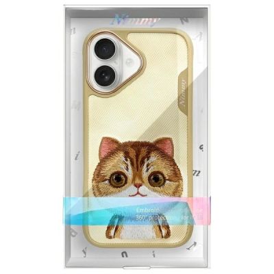 11. Etui Nimmy Big Eyed Pet 2.0 Cat na iPhone 16 - zielone