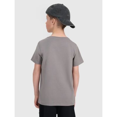 4. T-shirt regular gładki chłopięcy 4F 4FJRAW25TTSHM3260-22S