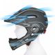 6. Kask rowerowy fullface dziecięcy Wozinsky z tylną lampką USB 52-56 cm - szary