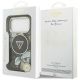 8. Etui Guess IML Glitter Flowers Triangle MagSafe na iPhone 18 Pro Max / 17 Pro Max - czarne