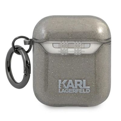 2. Etui Karl Lagerfeld Glitter Choupette na AirPods 1 / 2  - czarne