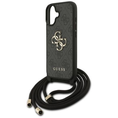 5. Etui Guess 4G Big Logo Cord Stap Crossbody na iPhone 17 - czarne