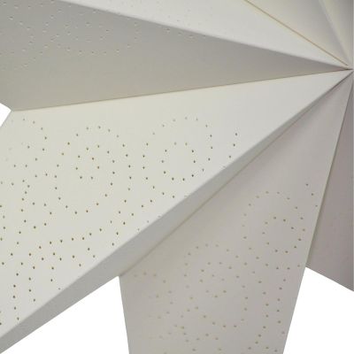 12. GWIAZDA DEKORACYJNA WISZĄCA PAPIEROWA 45CM BIAŁA