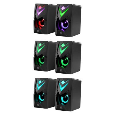 4. DEFENDER GLOSNIKI PC J4 2.0 6W LED USB CZARNE 65964
