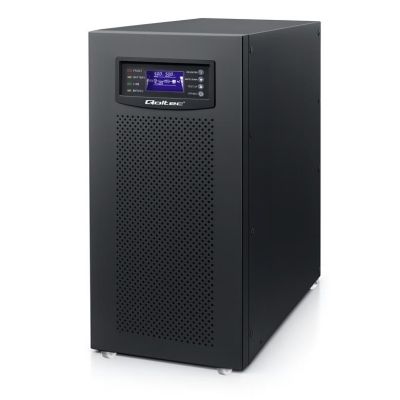 Qoltec Zasilacz awaryjny UPS 3- fazowy | 10kVA | LCD | EPO | USB | SNMP | On-line | High frequency