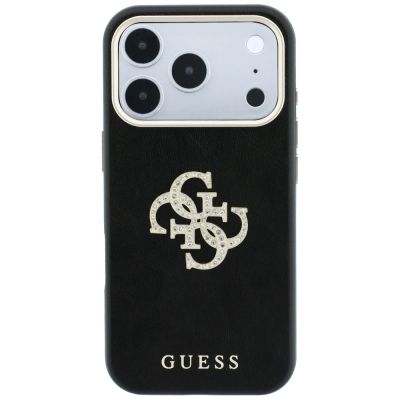3. Etui Guess Smooth & Big Strass Logo na iPhone 18 Pro / 17 Pro - czarne
