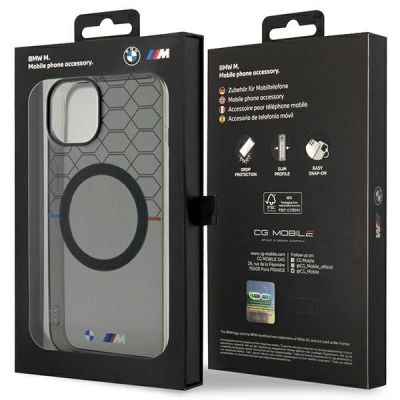 8. Etui BMW Pattern MagSafe na iPhone 14 Plus - szare