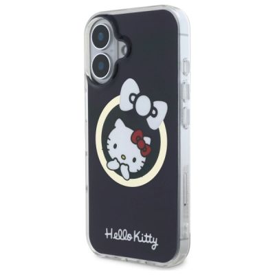 2. Etui Hello Kitty IML Fun bow Magsafe na iPhone 16 - czarne