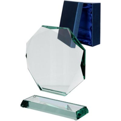 3. Trofeum szklane z rozklejoną podstawą i etui