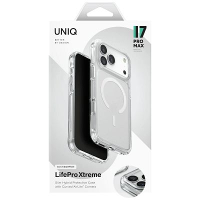 6. Etui UNIQ LifePro Xtreme Magclick Charging do iPhone 17 Pro Max - przezroczysty-brokat