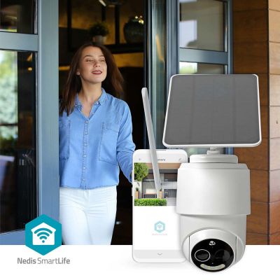 8. Kamera zewnętrzna Nedis Smartlife 4G, IP65 czujnik ruchu, night vision, biały
