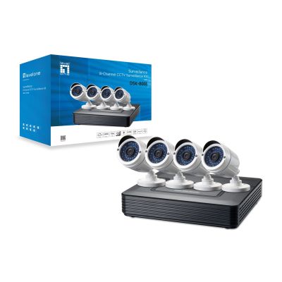 3. LevelOne CCTV 8-kanałowy zestaw 2MP/IP66/H.264/1x3.5"/IR-30m biały
