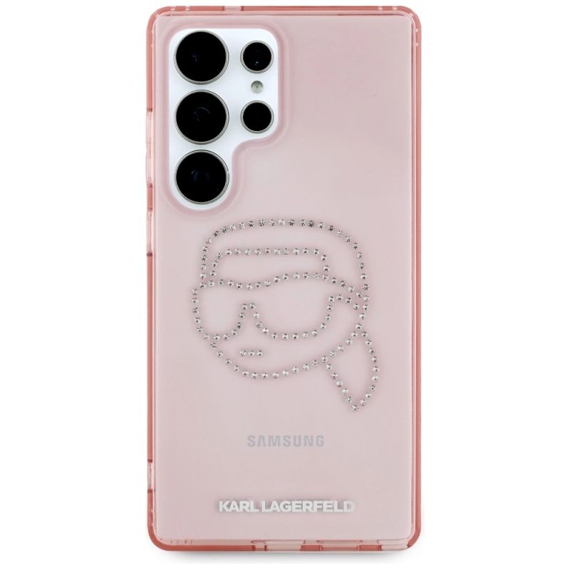 3. Etui Karl Lagerfeld Rhinestones K. Head Logo Samsung Galaxy S25 Ultra różowy