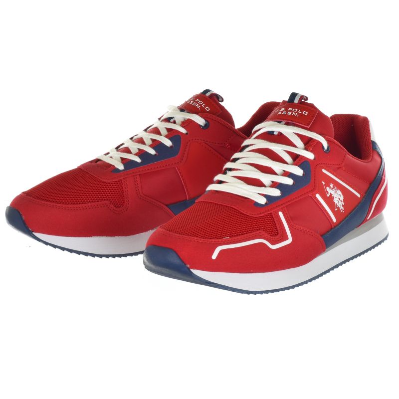 4. Buty męskie sportowe Sneakersy U.S. Polo Assn. - NOBIL004-RED-DBL01