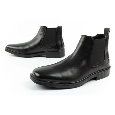 8. Skechers buty męskie sztyblety Miller-Boris eleganckie skórzane